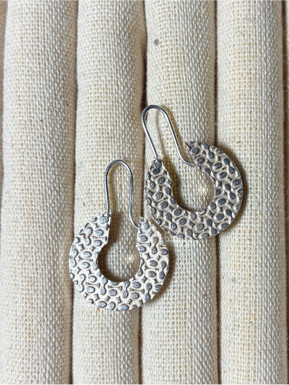 Coach Authentic Rare 925 Sterling Silver Signature C Hoop Earrings